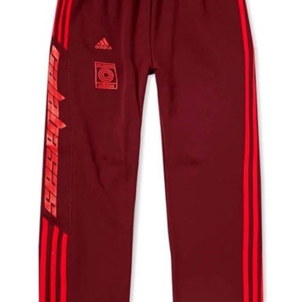 Adidas Burgundy Yeezy Calabasas track pants